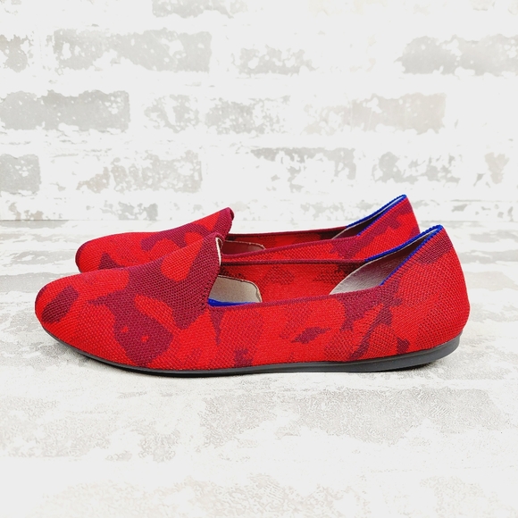 New Rothy's The Loafer Red Camo Round Toe Slip On Loafers  T211 - Picture 2 of 8